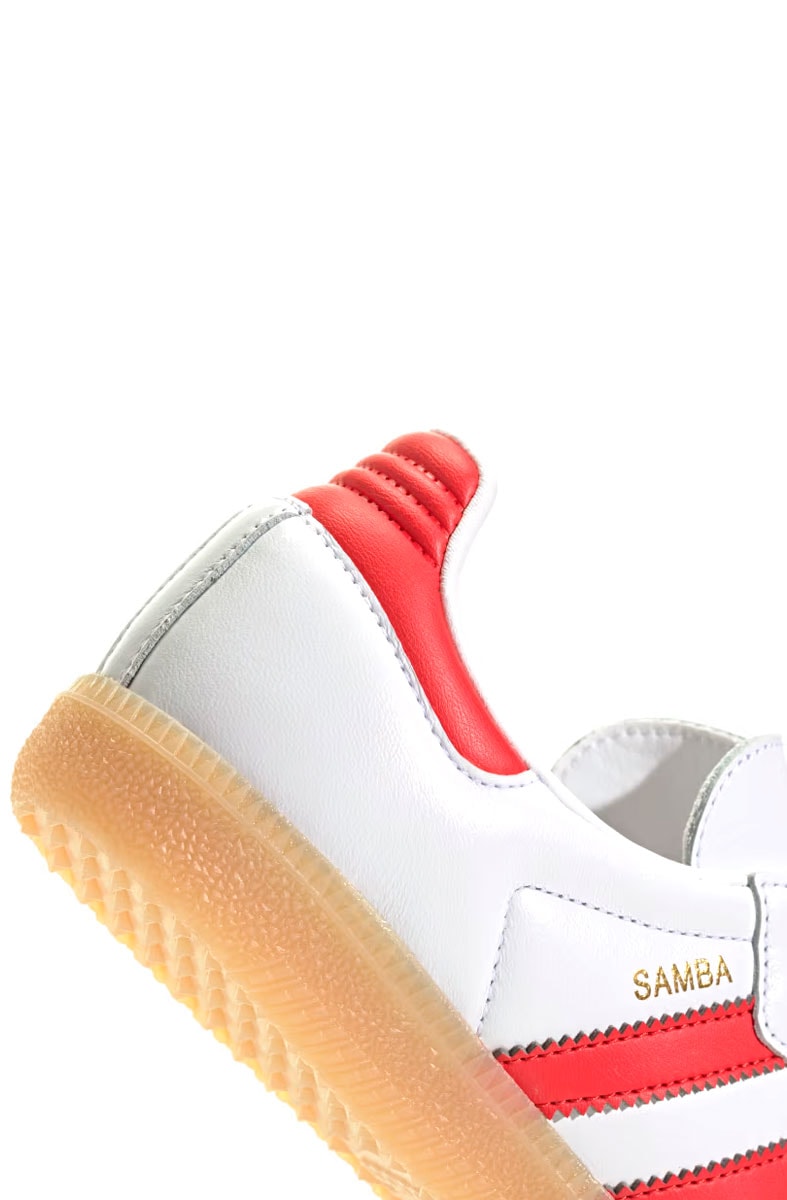 Tênis Adidas Samba OG J Branco/Vermelho JI4463