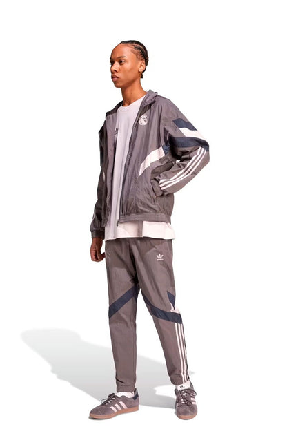 Jaqueta Adidas Real Madrid Originals Track Top Cinza/Branco