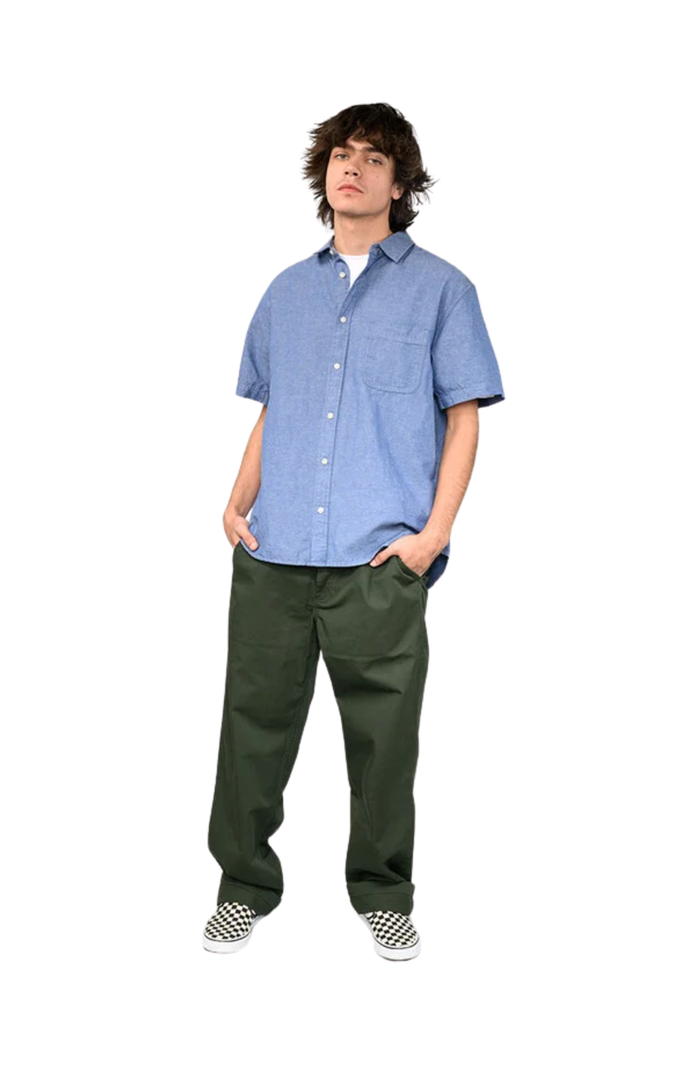 Camisa Vans Lawson Solid SS Azul Marinho