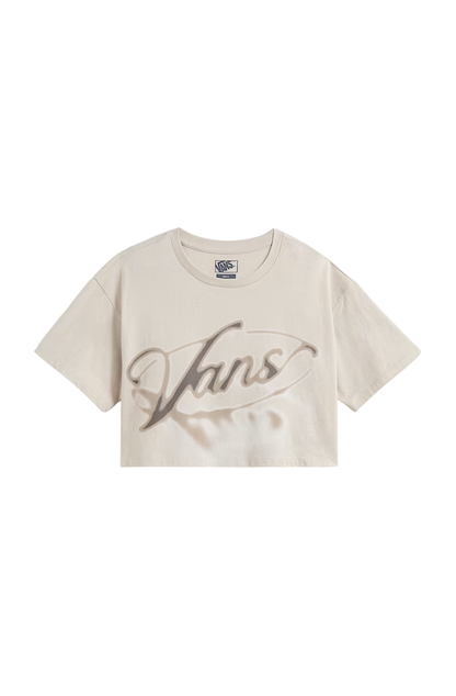 Camiseta Vans Cropped Afterburn Relaxed Feminino Bege