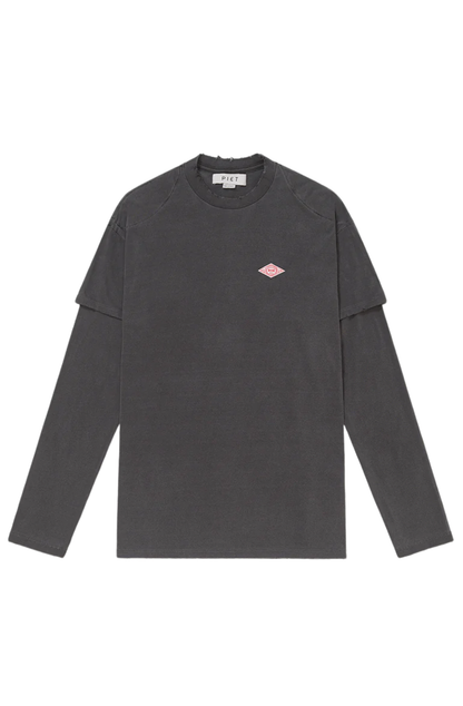 Camiseta Piet Double Long Sleeve Vintage Black