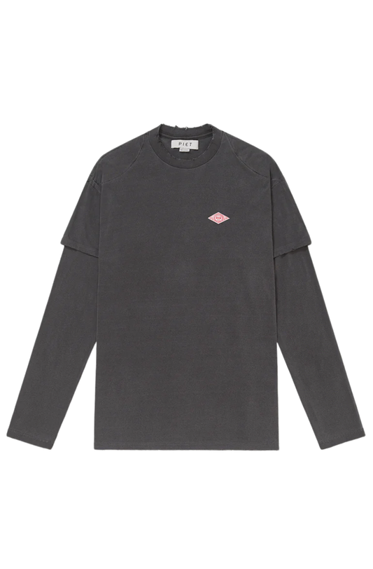 Camiseta Piet Double Long Sleeve Vintage Black