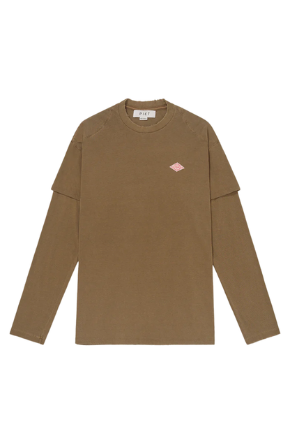 Camiseta Piet Double Long Sleeve Khaki