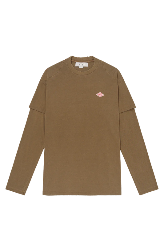 Camiseta Piet Double Long Sleeve Khaki