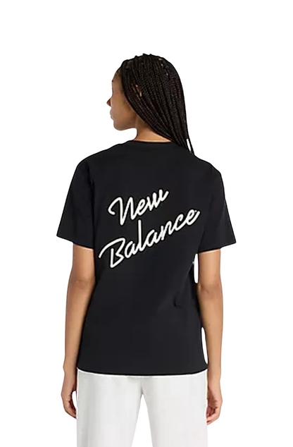 Camiseta New Balance Athletics Script Feminino Preto