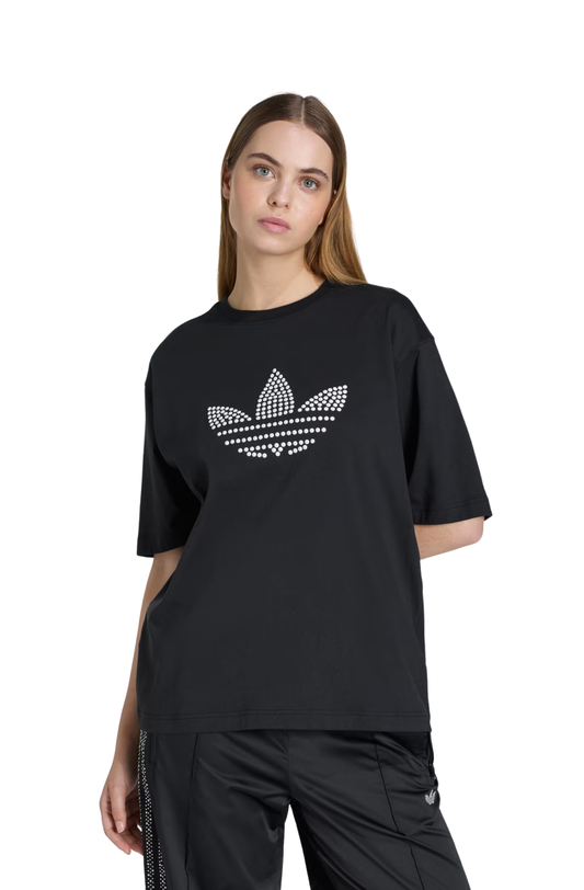 Camiseta Adidas Pearl Trefoil Preto