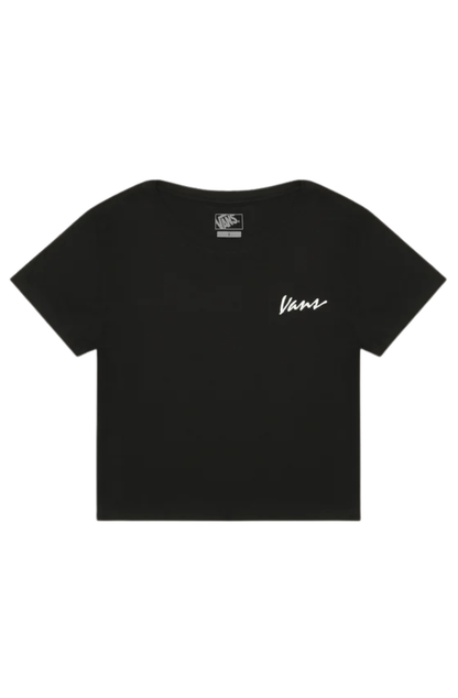 Camiseta Vans Cropped Classic Script Preto
