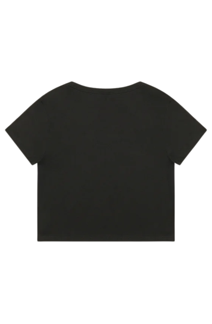 Camiseta Vans Cropped Classic Script Preto
