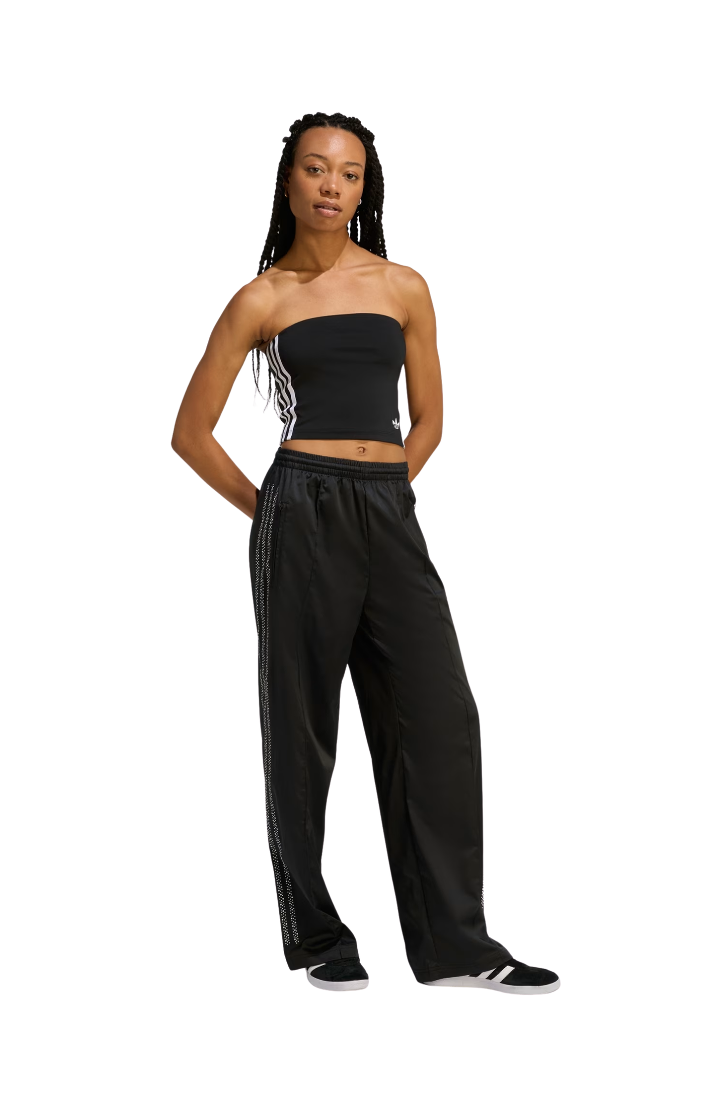 Calça Adidas Pearl Firebird Loose Track Pants Preto