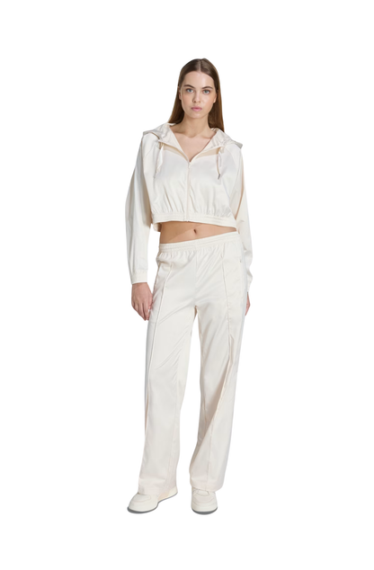 Calça Adidas Pearl Firebird Loose Track Pants Off-White