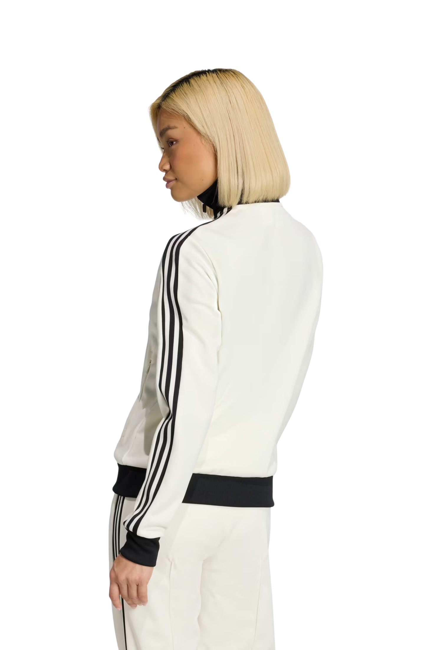 Jaqueta Adidas Classic Track Top Off-White/Preto