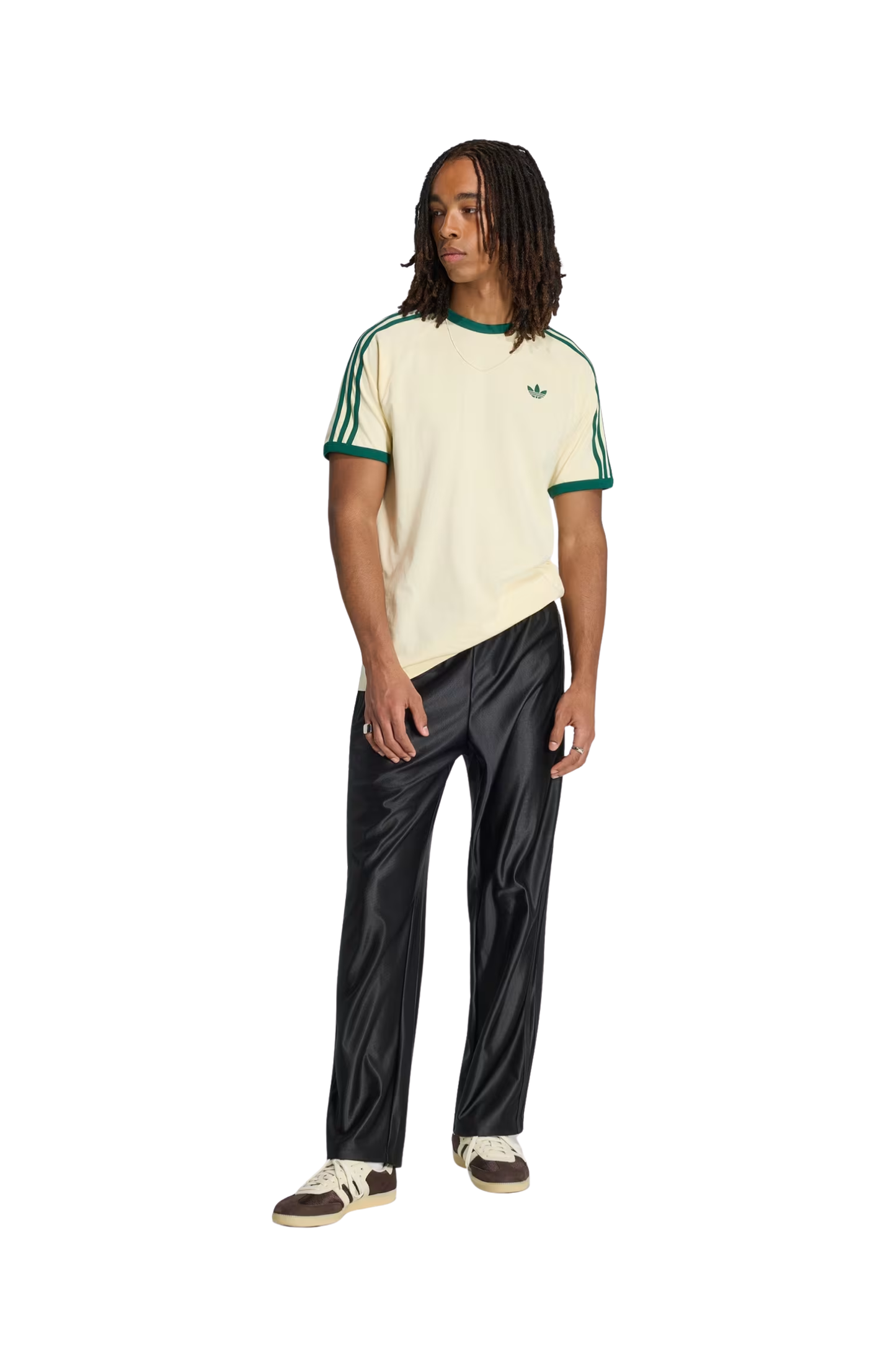 Camiseta Adidas Classic Adicolor 3-stripes Bege/Verde