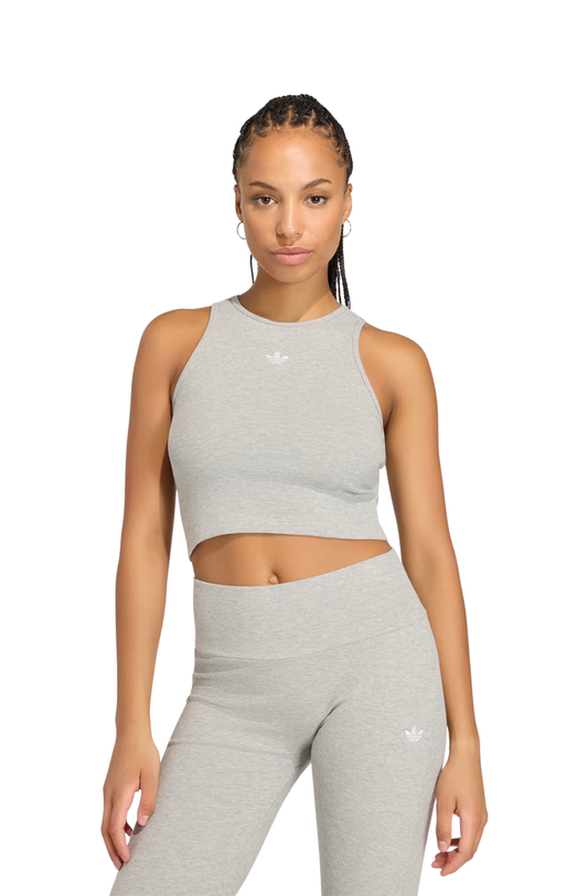 Regata Adidas Canelada Rib Essentials Cinza