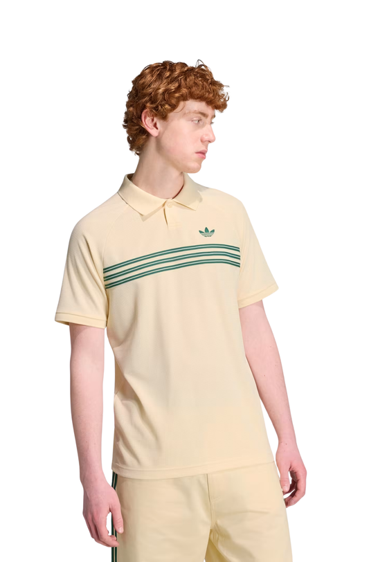 Camisa Adidas Polo Chest Stripes Originals Bege/Verde