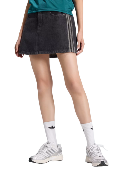 Saia Adidas Jeans Adicolor Preto