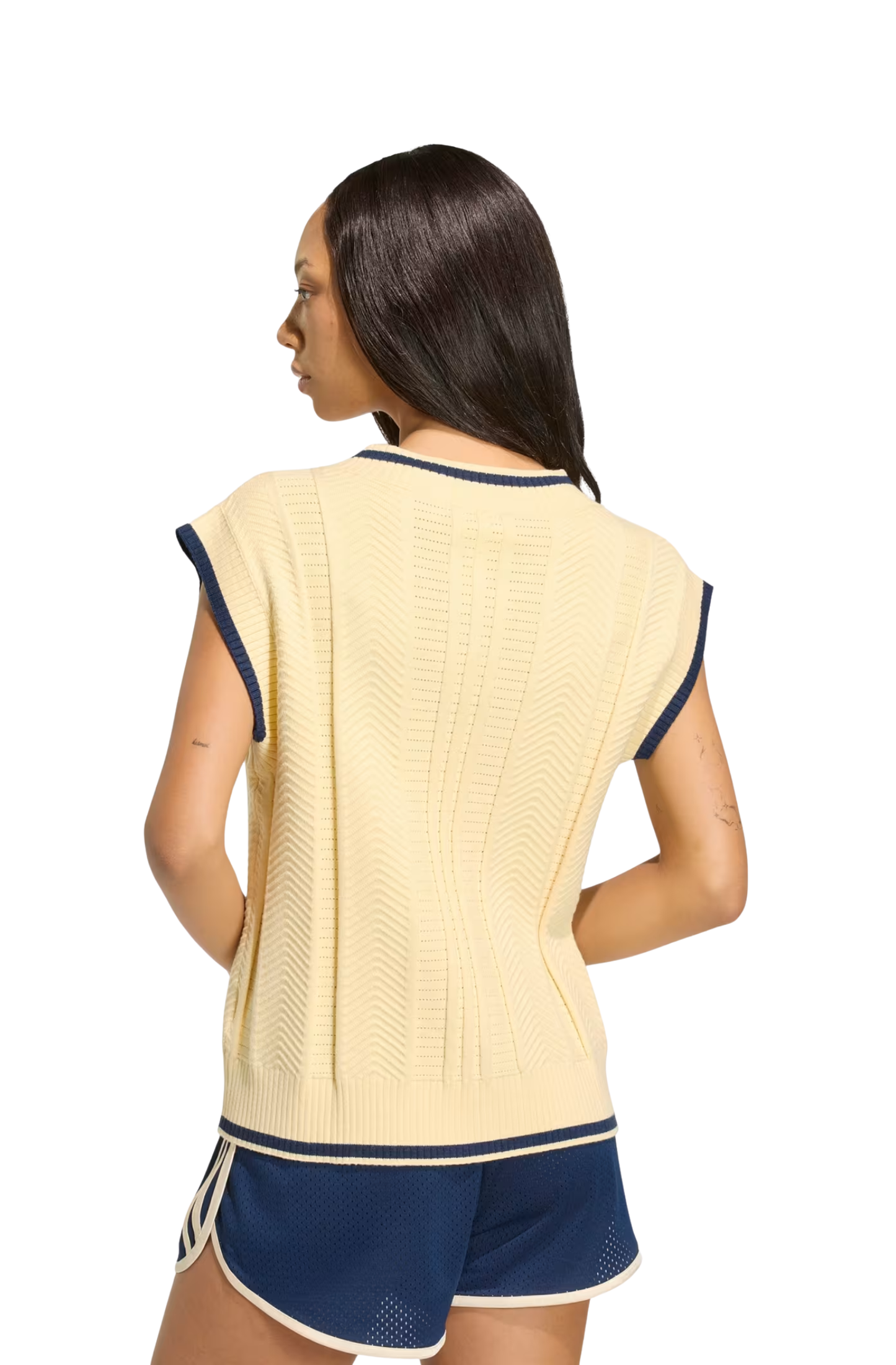 Colete Adidas Cable Knit Bege