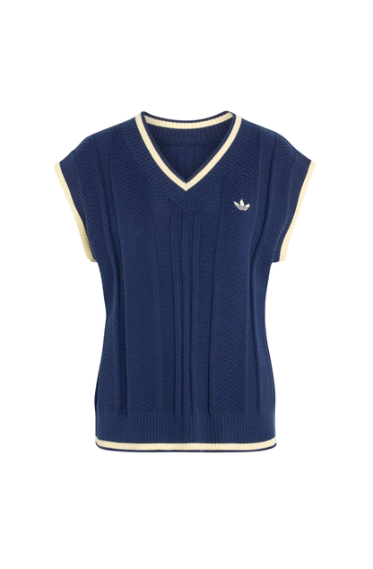Colete Adidas Cable Knit Azul Marinho