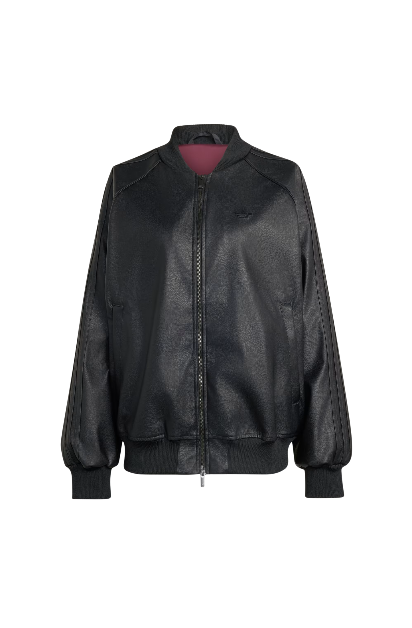 Jaqueta Adidas Oversized Pleather SST Preto/Preto