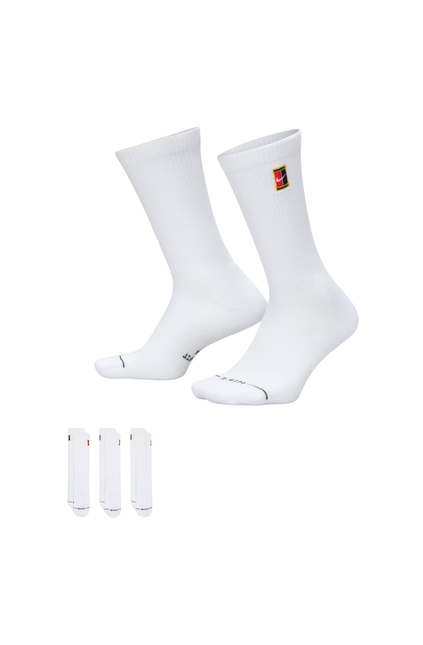 Meia Nike Everyday Elevate Tennis 3 Pares Unissex Branco