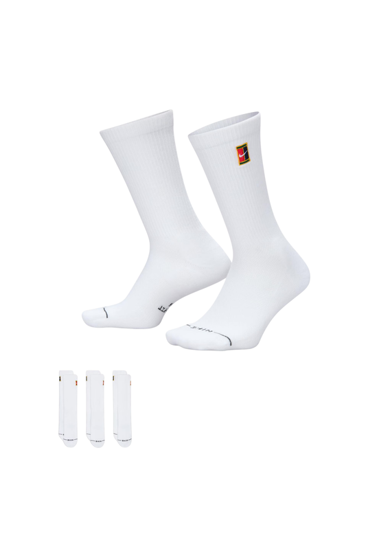 Meia Nike Everyday Elevate Tennis 3 Pares Unissex Branco