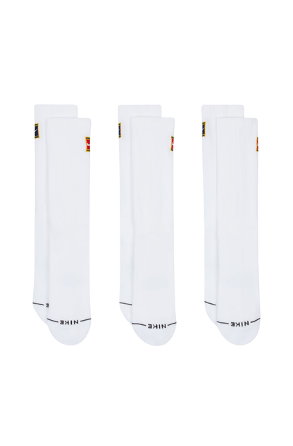Meia Nike Everyday Elevate Tennis 3 Pares Unissex Branco