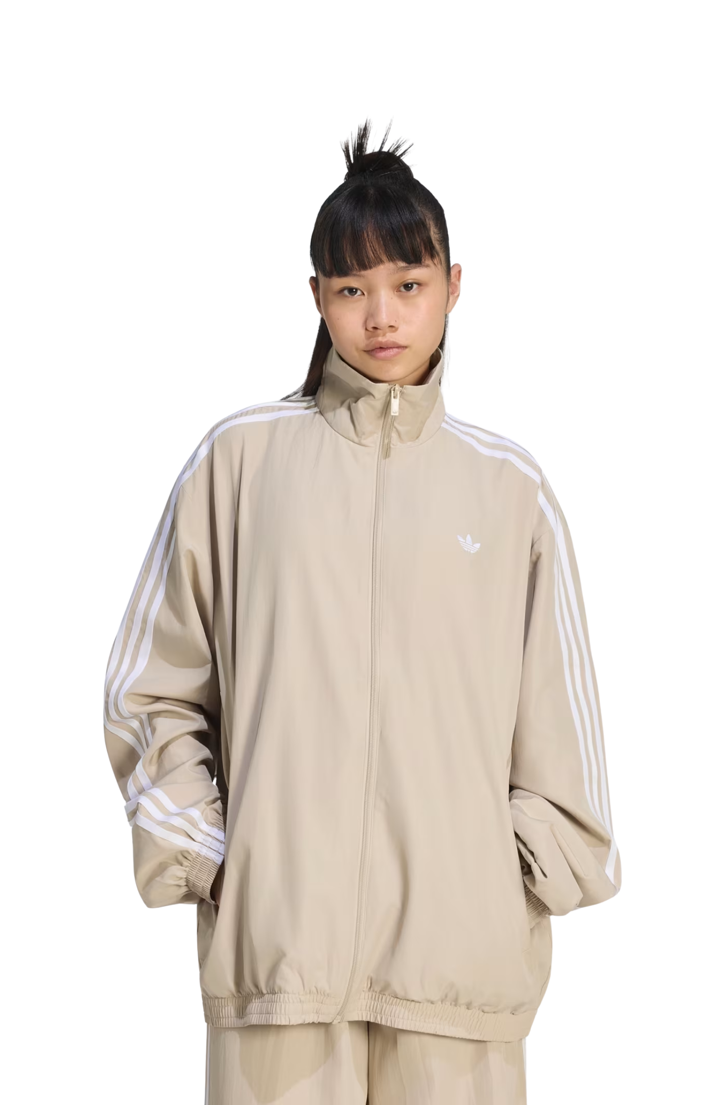 Jaqueta Adidas Adicolor Firebird Adilenium Bege/Branco