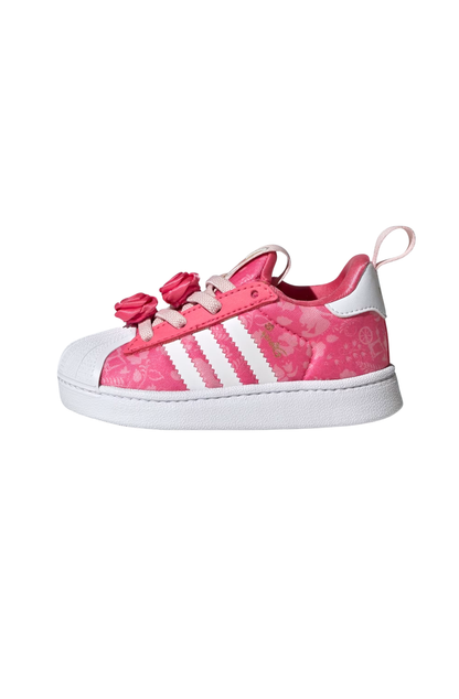 Tênis Adidas Superstar Quickon x Disney Princess Infantil Rosa/Branco KJ7491