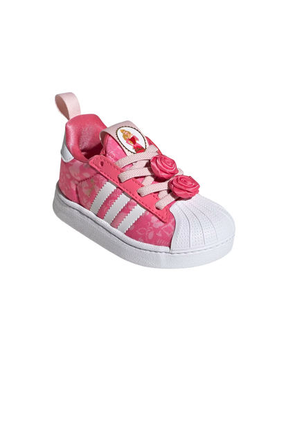 Tênis Adidas Superstar Quickon x Disney Princess Infantil Rosa/Branco KJ7491