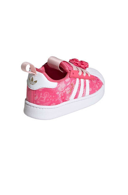 Tênis Adidas Superstar Quickon x Disney Princess Infantil Rosa/Branco KJ7491
