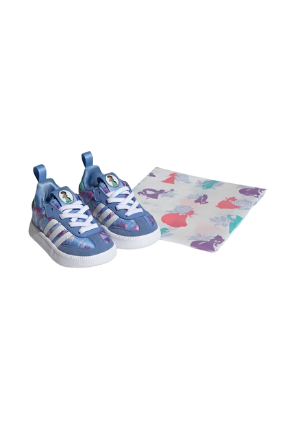 Tênis Adidas Samba Quickon x Disney Princess Infantil Azul/Branco KJ7492