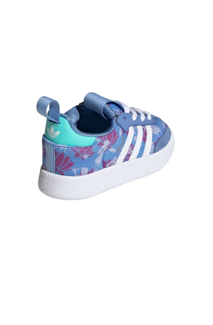 Tênis Adidas Samba Quickon x Disney Princess Infantil Azul/Branco KJ7492