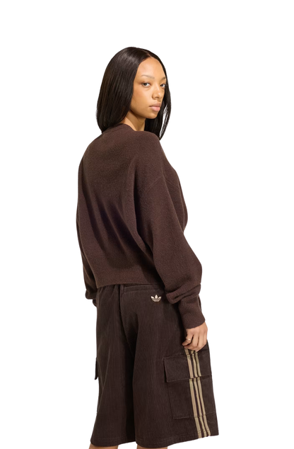 Cardigan Adidas Essentials Knit Marrom