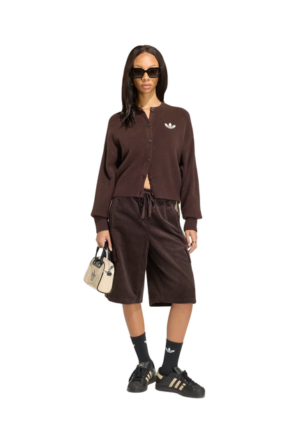 Cardigan Adidas Essentials Knit Marrom