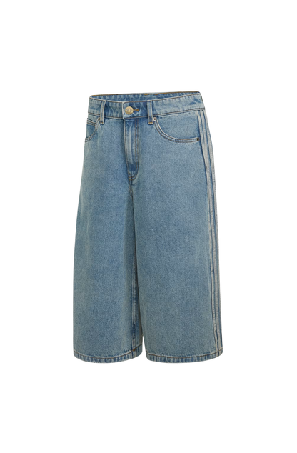 Jorts Adidas Jeans Adicolor Azul