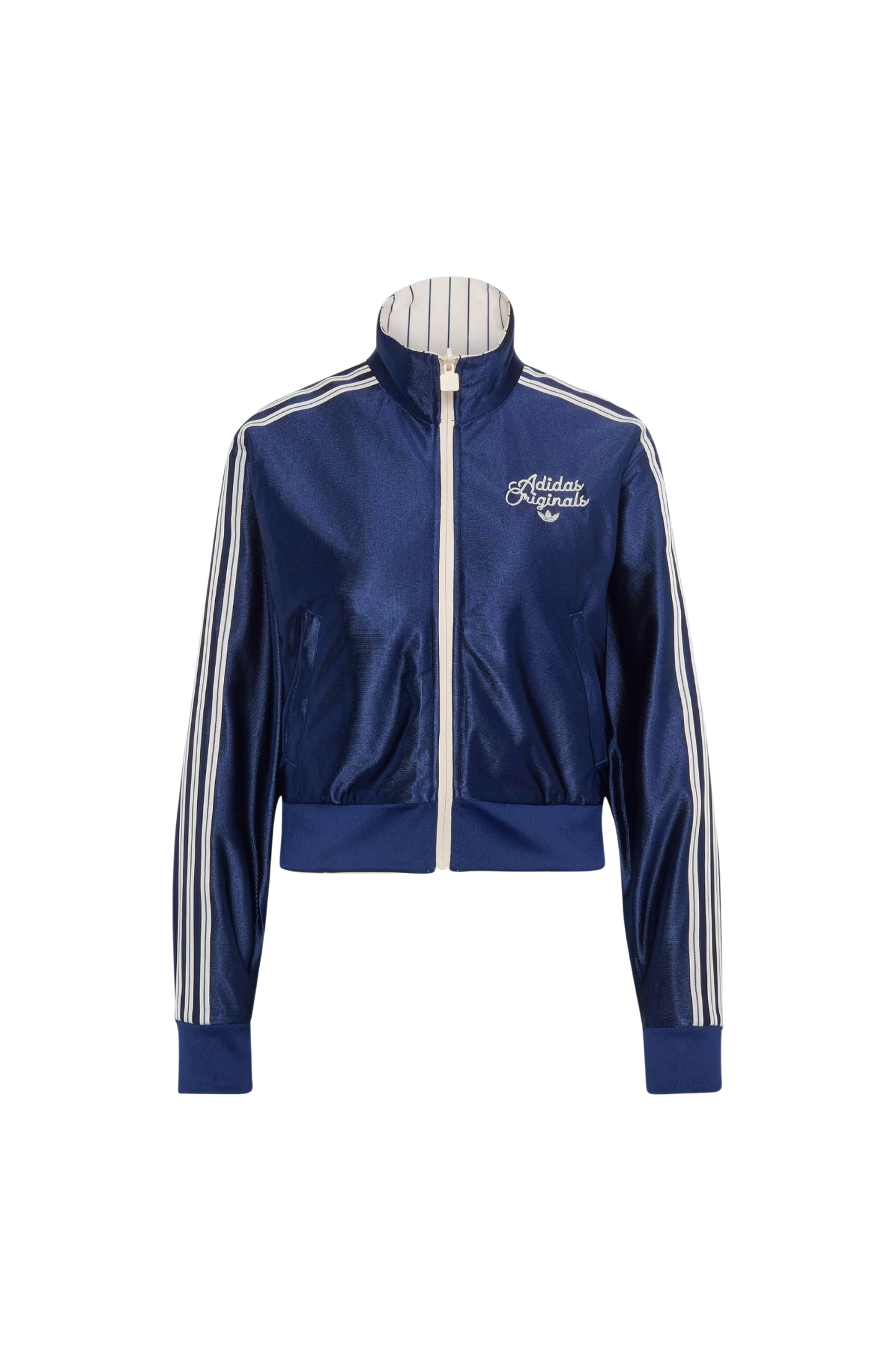Jaqueta Adidas Reversível Firebird Bege/Azul Marinho