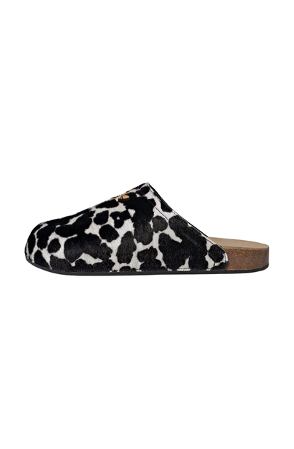 Chinelo Adidas Adimule Cow Print Preto/Branco KI0407