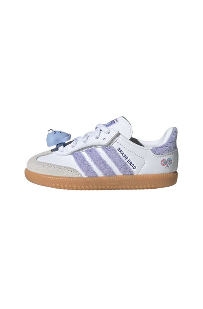 Tênis Adidas Samba OG Ursinhos Carinhosos Elastic Lace Infantil Branco/Roxo KK2161