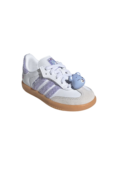 Tênis Adidas Samba OG Ursinhos Carinhosos Elastic Lace Infantil Branco/Roxo KK2161