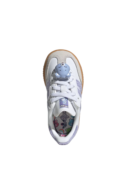 Tênis Adidas Samba OG Ursinhos Carinhosos Elastic Lace Infantil Branco/Roxo KK2161