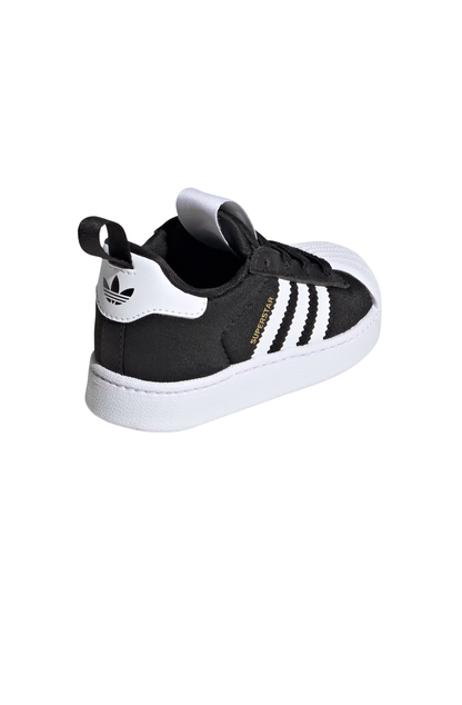Tênis Adidas Superstar Quickon Infantil Preto/Branco KK2177