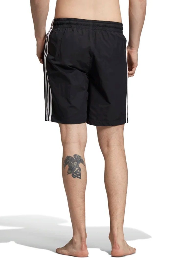 Bermuda Adidas Tactel 3 Stripes Preto/Branco - NewSkull