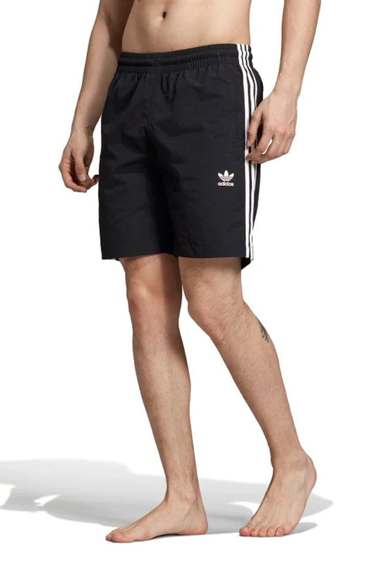 Bermuda Adidas Tactel 3 Stripes Preto/Branco - NewSkull