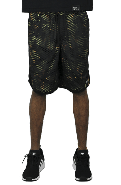 Bermuda Blunt Basquete NWE Camo Preto - NewSkull