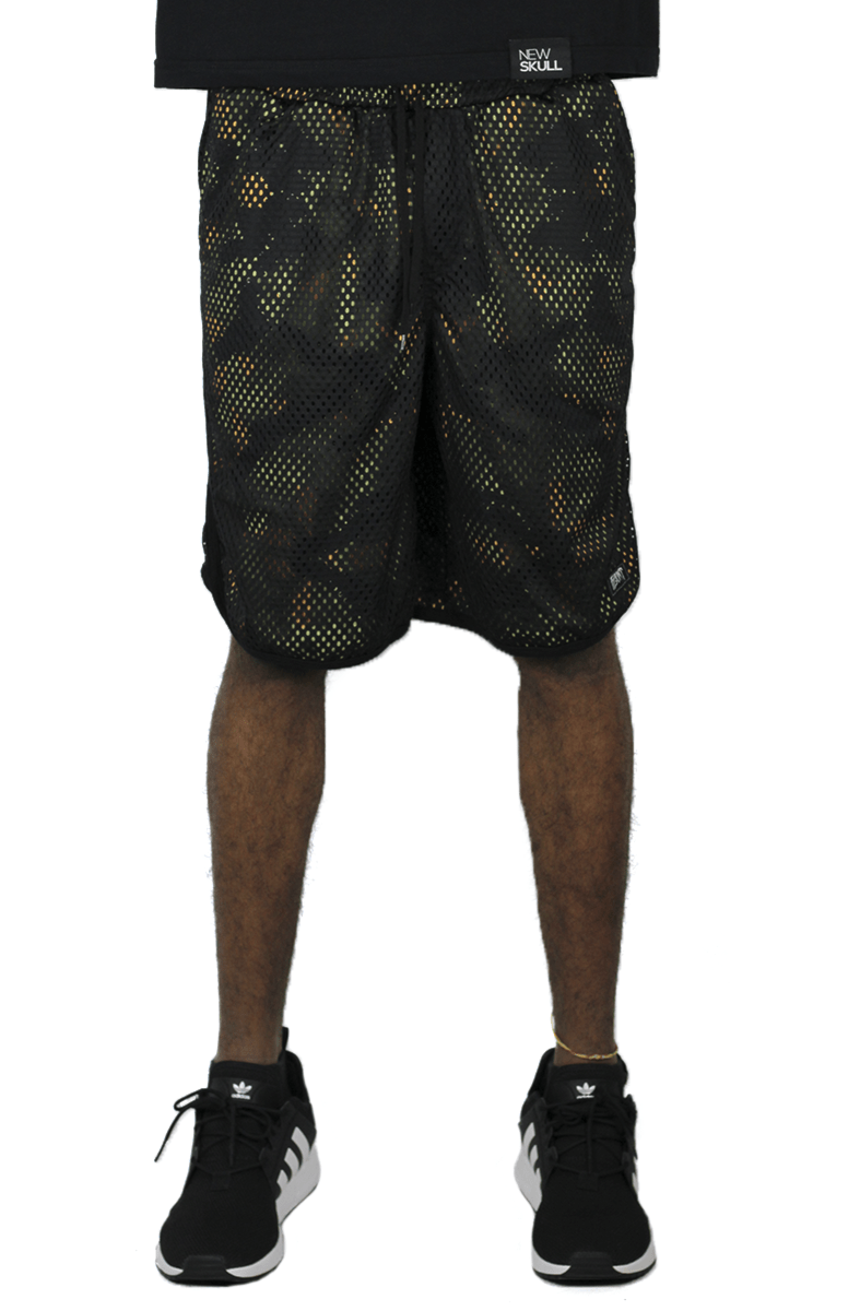Bermuda Blunt Basquete NWE Camo Preto - NewSkull