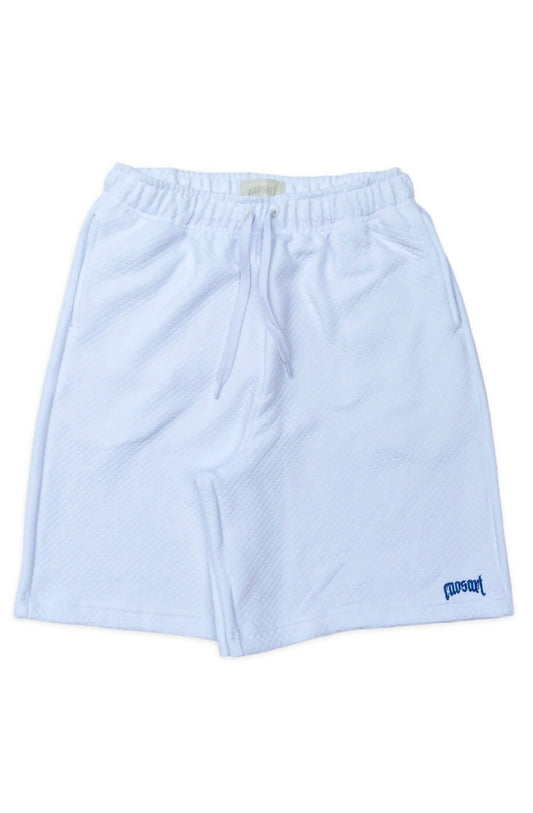 Bermuda Caos Art Ink Oversized Matelassê Branco - NewSkull