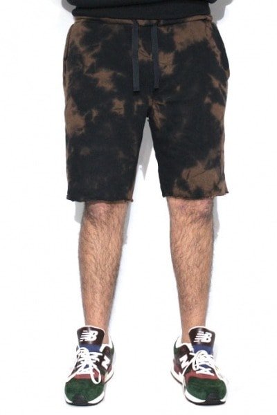 Bermuda de Moletom Blunt Tie Dye Mist Preta - NewSkull