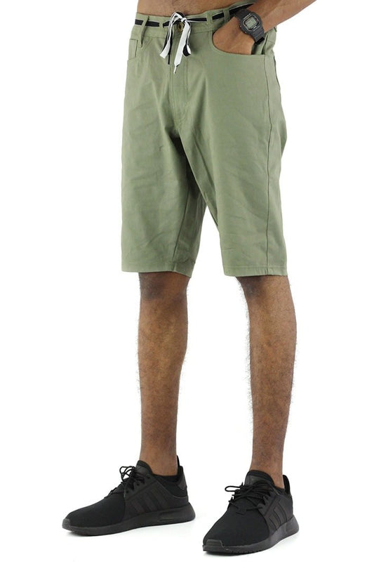 Bermuda NewSkull Sarja Lycra Cadarço Verde - NewSkull