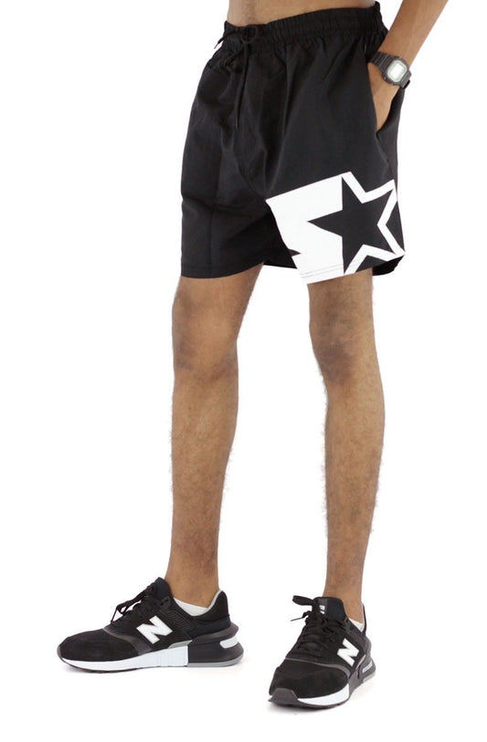 Bermuda STARTER Shorts Logo Preta/Branca - NewSkull