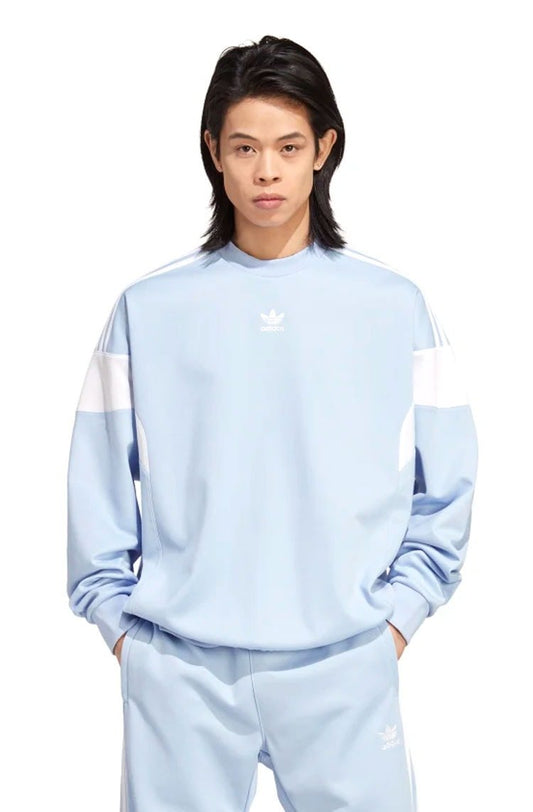 Blusa Adidas Adicolor Classics Cut Line Crew Azul Claro/Branco - NewSkull