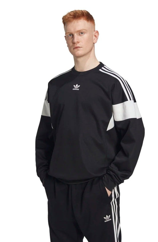 Blusa Adidas Adicolor Classics Cut Line Crew Preto/Branco - NewSkull